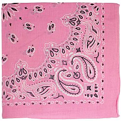 Pink Paisley Print Bandana