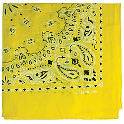 Yellow Paisley Print Bandana