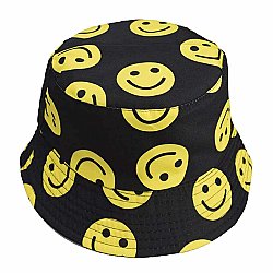 Big Smile Happy Face Print Bucket Hat