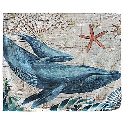 Vintage Print Nylon Whales Tapestry