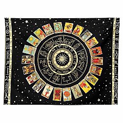 Mystical Zodiac Tarot Card Tapestry