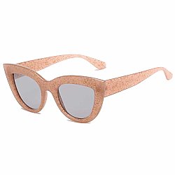 Sock Hop Peach Glitter Frame Sunglasses