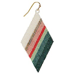Diamond Delight Woven Seed Bead Earrings