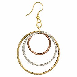 Mix it Up Mixed Metal Round Layer Earring