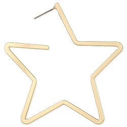 You Get Two Gold Stars Hoop Earring