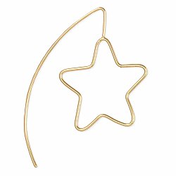Star Drama Gold Wire Hook Earrings