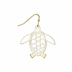 Ocean Calm Gold Sea Turtle Earrings