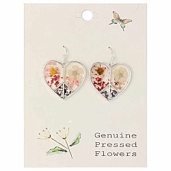 Peace and Love Dried Flowers Earrings