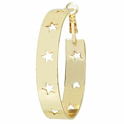 Starry Sky Gold Star Hoop Earrings