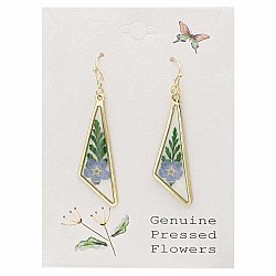 Vintage Bouquet Blue Dried Flower Earrings