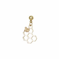 All the Buzz Gold Honeycomb Post Earrings
