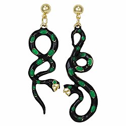 Stylish Serpents Slithering Snake Post Earrings