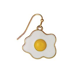 Breakfast Time Gold Fried Egg Earrings