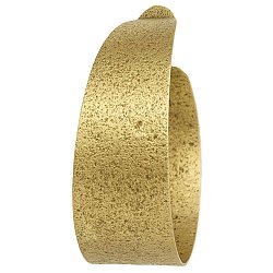 Raw Gold Brushed Hoop Earring