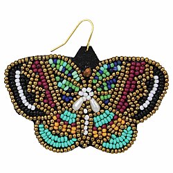 Bright Wings Butterfly Beaded Earrings
