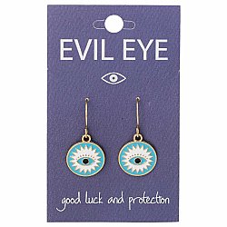 Enlightening Eye Turquoise Gold Earrings