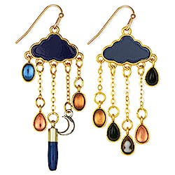 Rainy Days Gold Celestial Drop Earrings