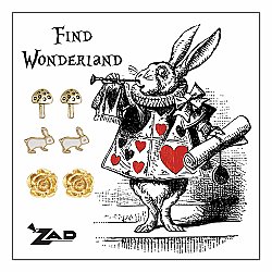 Find Wonderland Alice Inspired Post Earrings Set