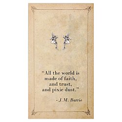 Literary Quotes Fairy Post Earrings