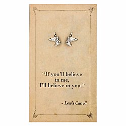 Literary Quotes Unicorn Post Earrings