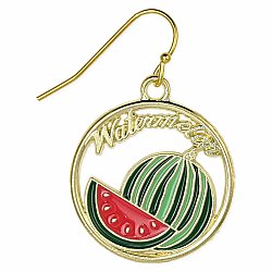 Foodie Fashion Watermelon Gold Earrings