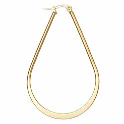 Gold Basics Teardrop Hoop Earrings