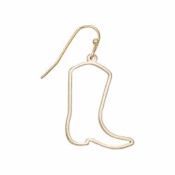 Lonesome Cowboy Gold Boot Earrings