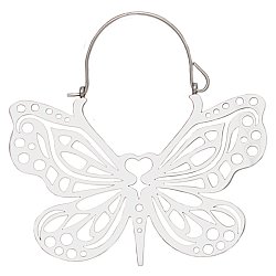 Shining Silver Butterfly Hoop Earrings