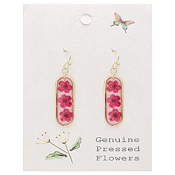 Bouquet Bar Red Dried Flower Earrings