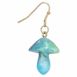 Sky Blue Mushroom Earrings