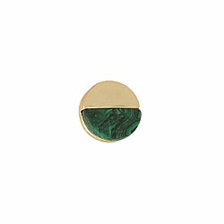 Marbled Elegance Green Gold Post Earrings