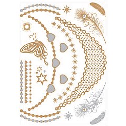 Necklaces & Rings Assortment Metallic Tattoo Card