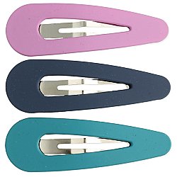 Muted Bright Color Matte Resin Hair Clips Set of 3