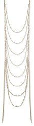 Silver Metal Chain Ladder Necklace