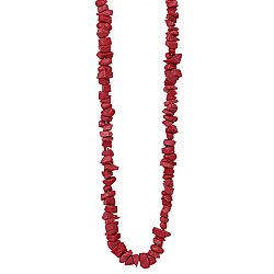 Coral Reefs Red Bead Chip Necklace