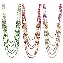 Color Chain & Bead Drape Necklace