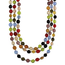 Graduating Multi Color Bead Necklace