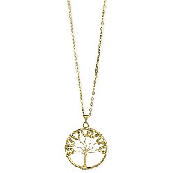 Gold Wire Tree Long Necklace