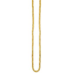 Long Gold Metal Cap Bead Necklace