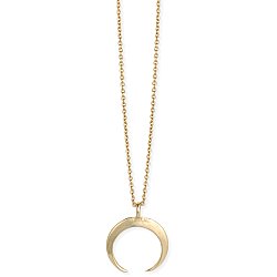 Simple Double Horn Gold Necklace