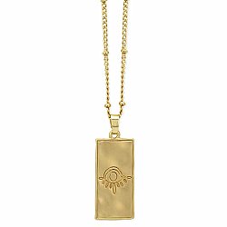 All Seeing Eye Gold Bar Necklace