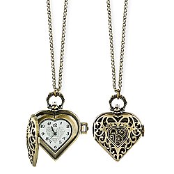 Treasured Heart Pocket Watch Necklace