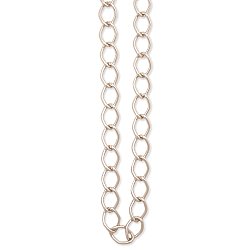 Long Shiny Silver Link Necklace