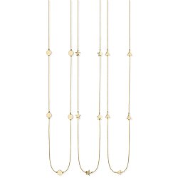 Gold Shapes Long Station Necklace