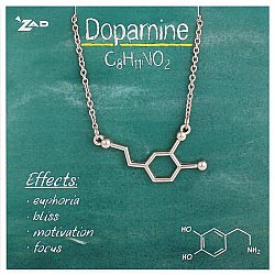 Chemical Reactions Dopamine Molecule Necklace