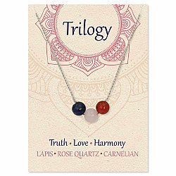 Healing Trilogy Round Stone Necklace