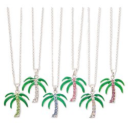 Rhinestone Palm Tree Necklace