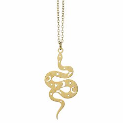 Celestial Serpent Gold Necklace