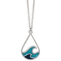Ocean Drop Blue Waves Necklace