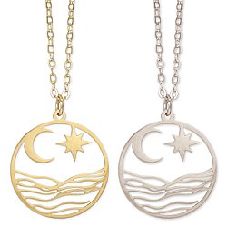 Celestial Silhouette Waves Necklace